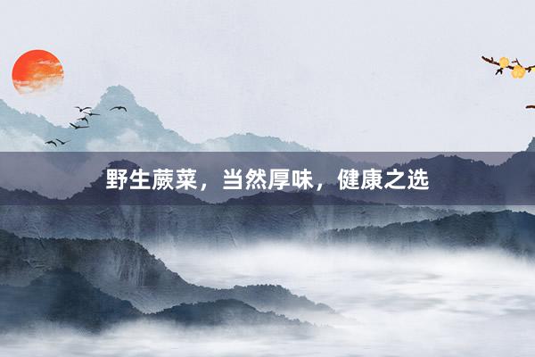 野生蕨菜，当然厚味，健康之选